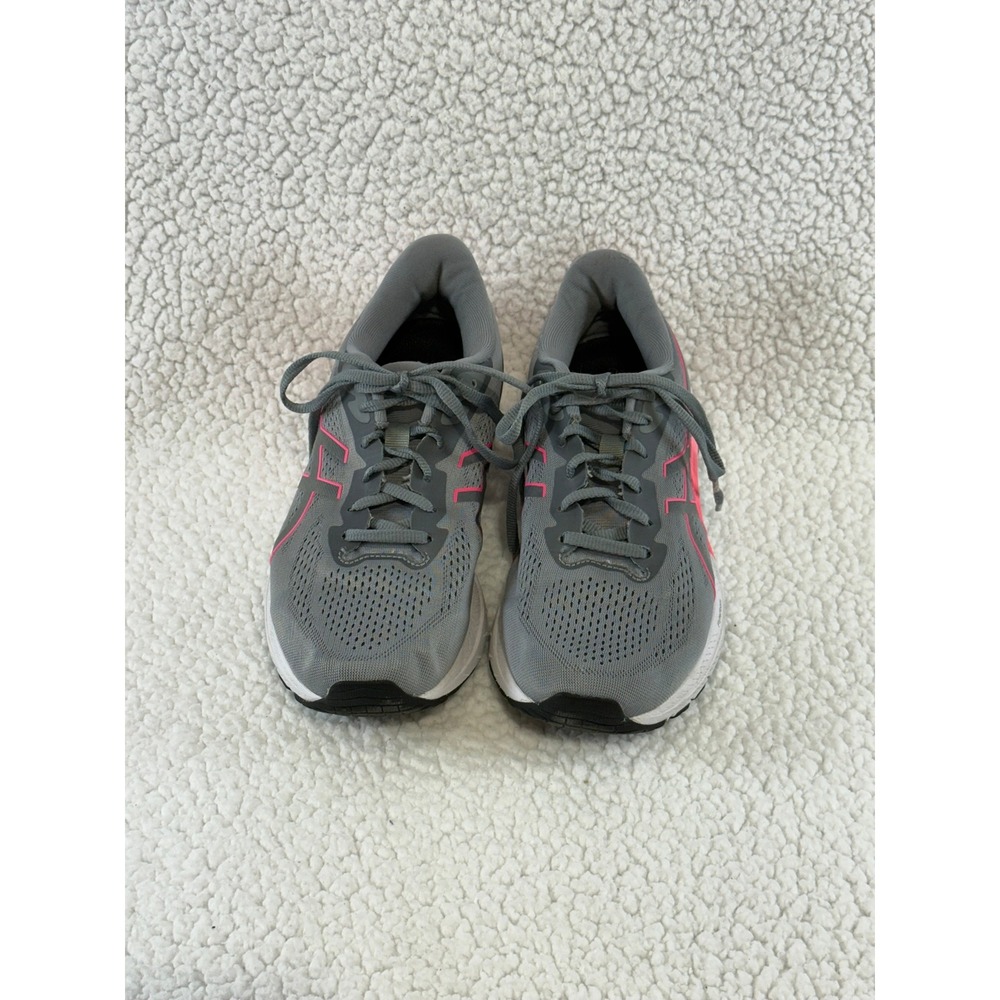 Asics GT-1000 12 Womens Running Shoes Grey Pink 1012B447 Wide Size 8.5